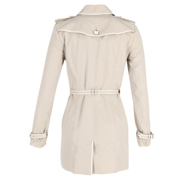 Burberry Double-Breasted Belted Coat in Beige Cotton - Picture 3 of 3